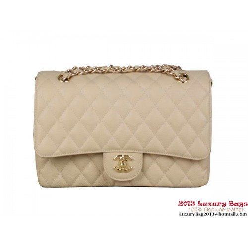 Chanel 2.55 Series Classic Flap Bag Original Cannage Patterns Cuir Abricot