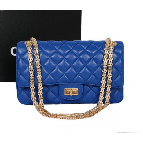 Chanel 2.55 Series Flap Bag A226 RoyalBlue Cuir de Mouton Doré