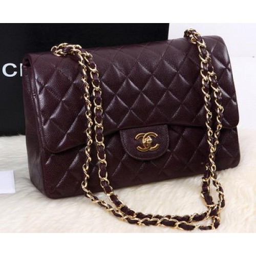 Chanel 2.55 Series Flap Bag Original Cannage Pattern Cuir A1112 Bordeaux