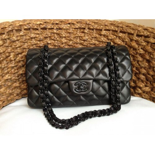 Chanel 2.55 Series Flap Bag Cuir d'agneau d'origine A1112 Noir