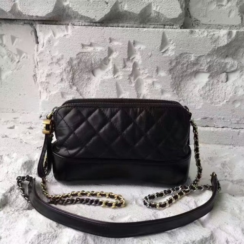 Chanel 2017 Gabrielle Original Sac à bandoulière en cuir 17817 Noir