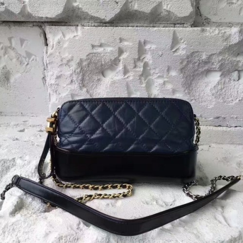 Chanel 2017 Gabrielle Original Sac à bandoulière en cuir 17817 Bleu foncé