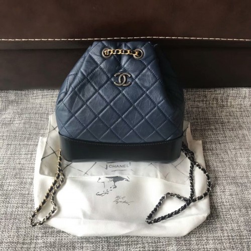 Chanel 2018 Original Sac à dos en cuir de veau 81229 Bleu
