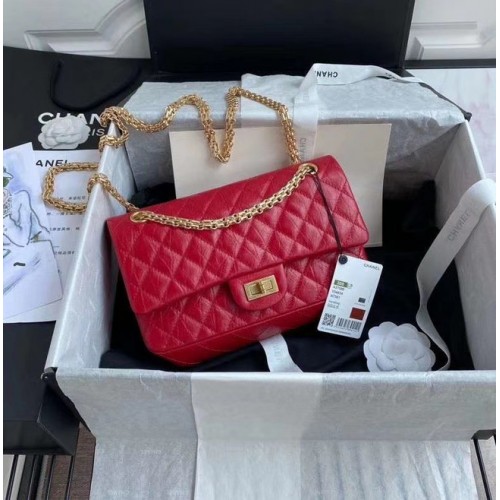 Chanel 2.55 Sac à rabat en cuir de veau A37586 rouge