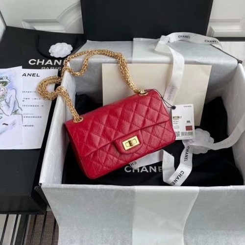 Chanel 2.55 Sac à rabat en cuir de veau A37586 rouge