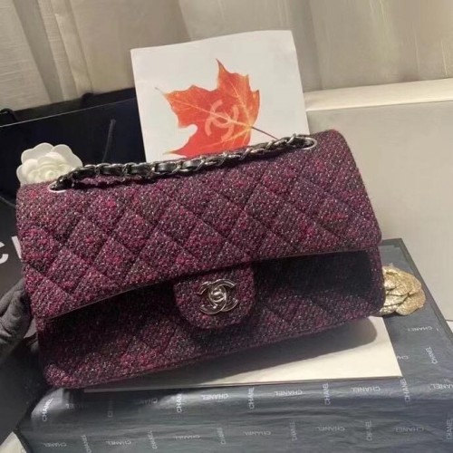 Chanel 2.55 Flap Bag 1112 Vin avec quincaillerie argentée