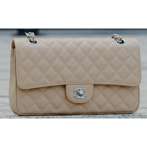 Chanel 2.55 Series Flap Bag Abricot Cannage Pattern A1112 Argent