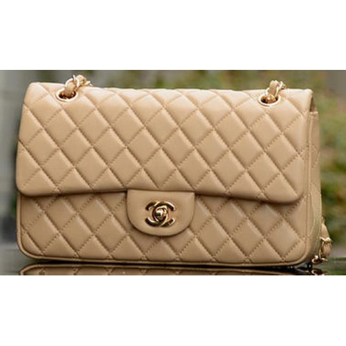 Chanel 2.55 Series Flap Bag Cuir de mouton abricot A37586 Or