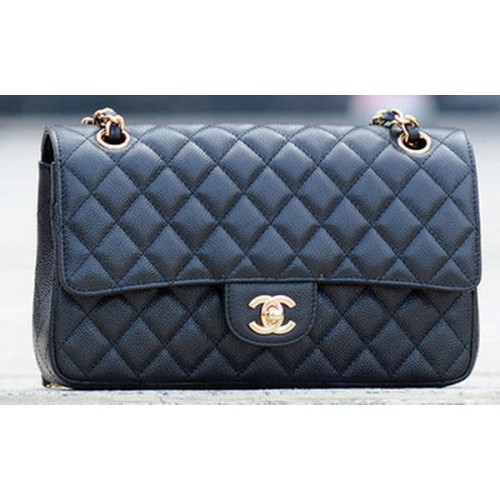 Chanel 2.55 Series Flap Bag Noir Cannage Motif A1112 Or