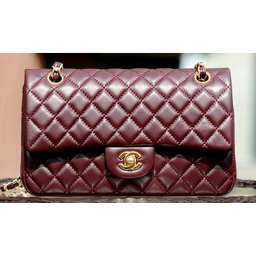 Chanel 2.55 Series Flap Bag Cuir de mouton bordeaux A37586 Or
