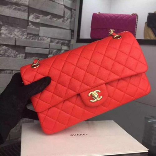 Chanel 2.55 Series Flap Bag Daim Cuir A1112 Rouge