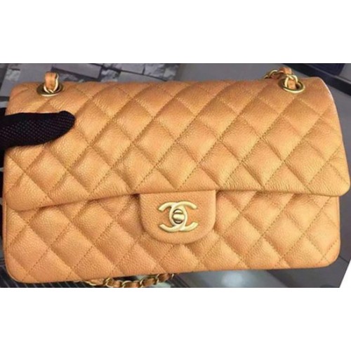 Chanel 2.55 Series Flap Bag Or Cavier Cuir A05480 Or