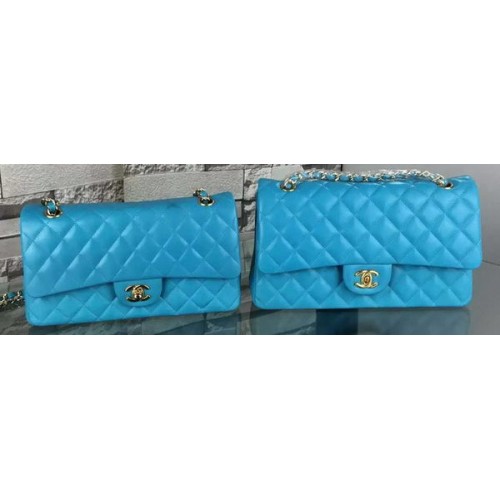 Chanel 2.55 Series Flap Bag Cuir d'agneau A5024 Bleu