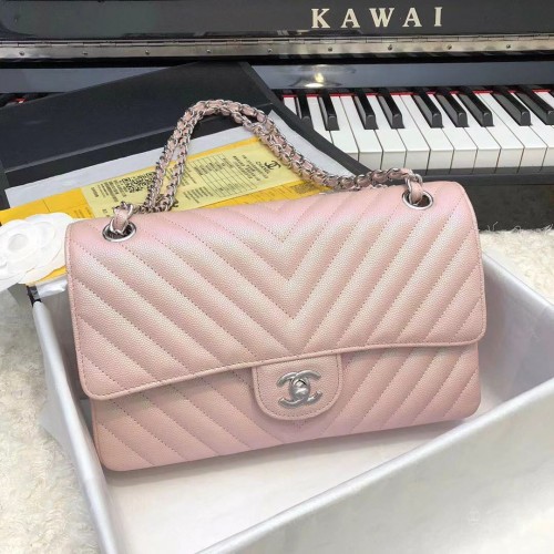 Chanel 2.55 Series Flap Bag Cuir A1112CF Rose