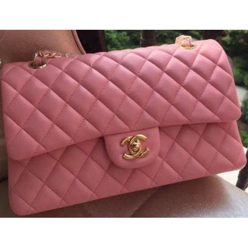 Chanel 2.55 Series Flap Bag Rose Original Cuir A01112 Or