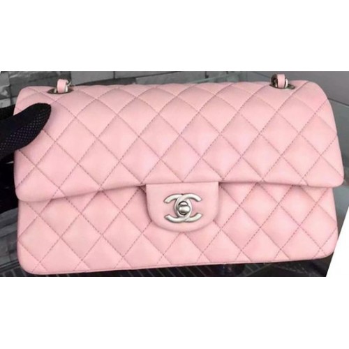 Chanel 2.55 Series Flap Bag Cuir de Mouton Rose A06375 Argent