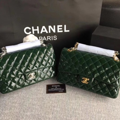 Chanel 2.55 Series Flap Bags Cuir d'origine A1112 Vert
