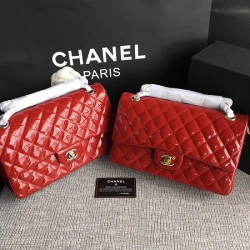 Chanel 2.55 Series Flap Bags Cuir d'origine A1112 Rouge