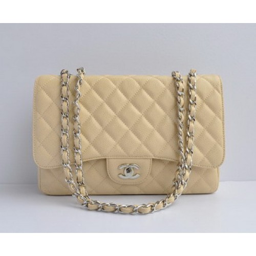 Chanel 2.55 Flap Bag 28600 Crème avec chaîne en argent