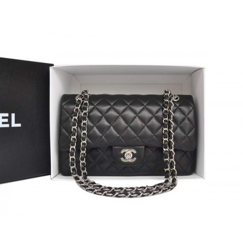 Chanel A1112 2.55 Series Flap Bag Cuir d'origine Noir