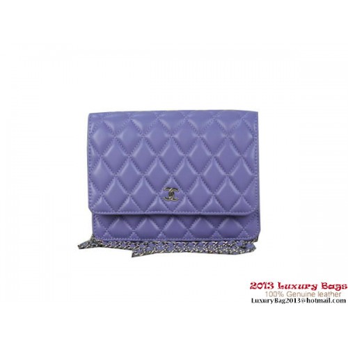 Chanel A33814 Mini sac à rabat en cuir d'origine Violet