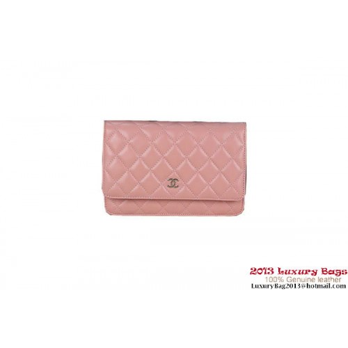 Chanel A33814 Original Mini Sac à Rabat en Cuir de Mouton Rose Clair