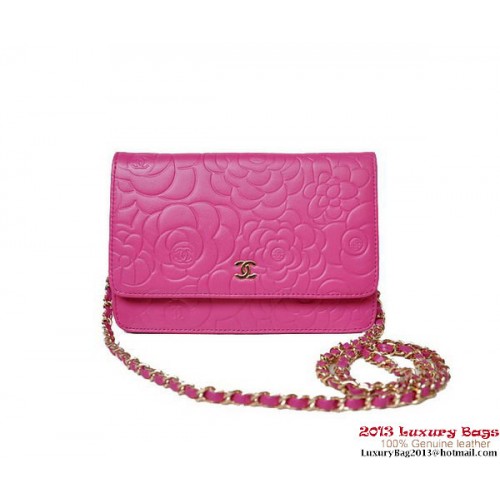 Chanel A47421 Mini sac à rabat en cuir d'agneau rose Doré