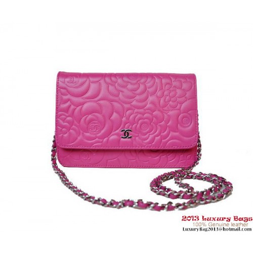 Chanel A47421 mini sac à rabat en cuir d'agneau rose argent