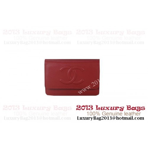 Chanel A48654 Mini sac à rabat en cuir à motifs cannage originaux rouges