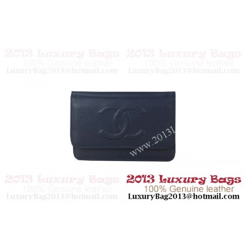 Chanel A48654 Royalblue Original Cannage Patterns Mini sac à rabat en cuir