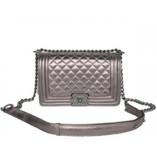 Chanel A67086 Antique Le Boy Flap Sac à bandoulière Argent