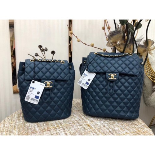 Chanel Sac à dos en peau de mouton Cuir d'origine 83431 bleu
