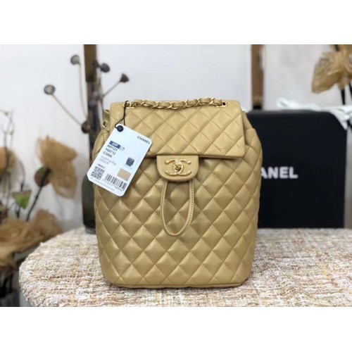 Chanel Sac à dos en peau de mouton Cuir d'origine 83431 or