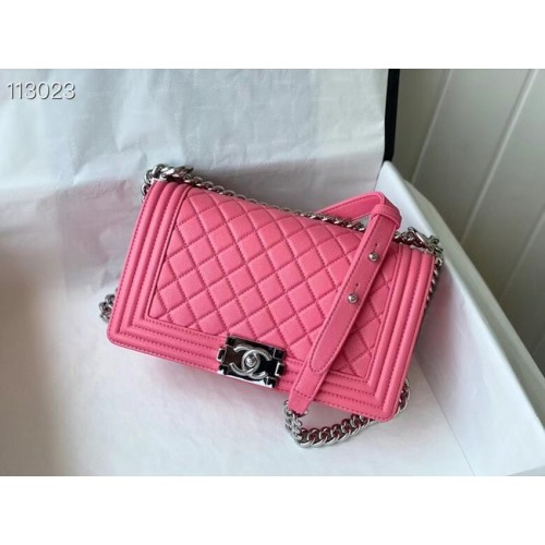 Chanel Boy Flap Original Sac à bandoulière en cuir caviar A67086 rose