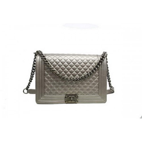 Chanel Boy Flap Sac à bandoulière A30171 Cuir de mouton gris