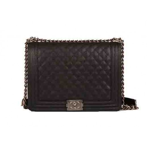 Chanel Boy Flap Sac à bandoulière Original Cannage Pattern A67087 Noir