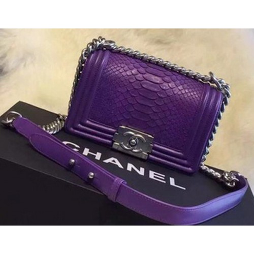 Chanel Boy Flap Sac à bandoulière Cuir Python A66094 Violet