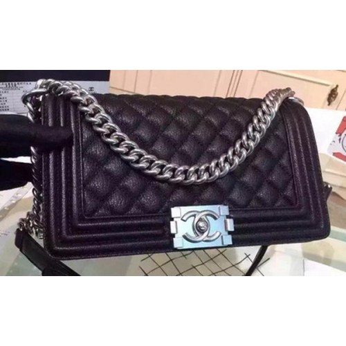 Chanel Boy Flap Sacs à bandoulière Cuir De Peau De Cerf A67086 Noir