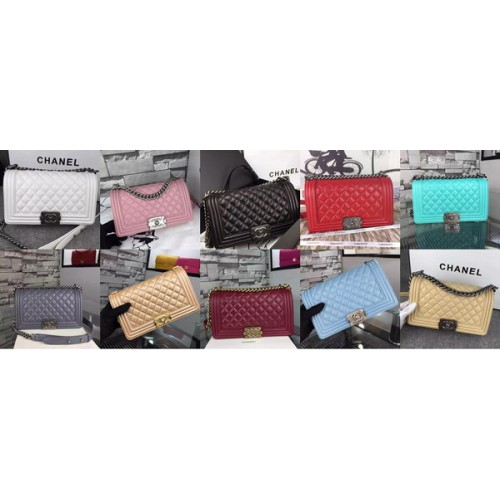 Chanel Boy Flap Sacs à bandoulière en cuir d'origine A5708