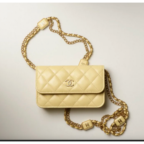 Chanel POCHETTE AVEC CHAÎNE AP2929 Jaune clair