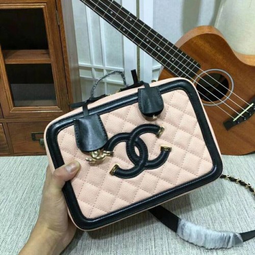 Chanel Sac à bandoulière en cuir de veau 6070 Rose