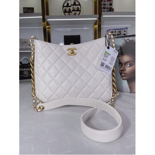 Chanel Sac à bandoulière en cuir de veau AS3112 blanc