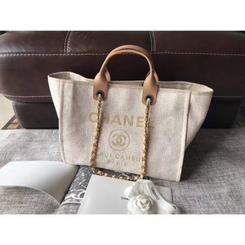 Chanel Canvas Original Sac à bandoulière en cuir A2369 crème