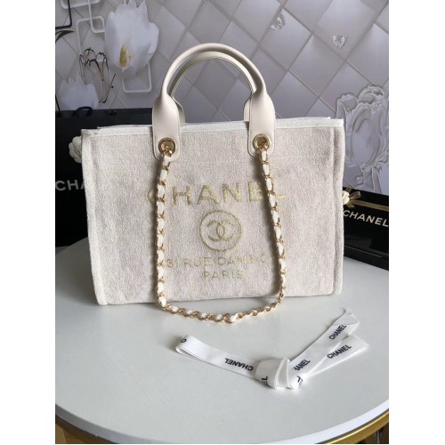 Chanel Sac à bandoulière en toile 66941 blanc
