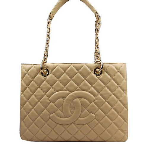 Chanel Sac Coco Classique Abricot GST Cuir Caviar A50995 Doré