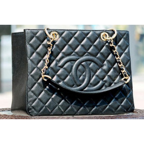 Chanel Sac Coco Classique Noir TPS Cannage Motif A50995 Doré