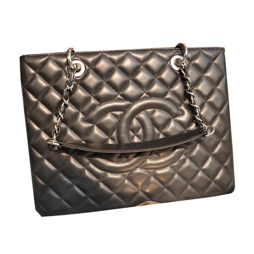 Chanel Classic Coco Bag Noir GST Cuir de Mouton A50995 Argent