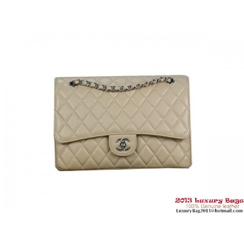 Chanel Classic Flap Bag 1113 Cuir de Mouton Abricot Argent