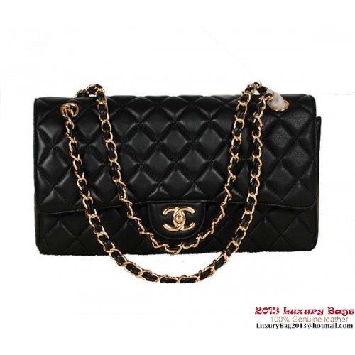 Chanel Classic Flap Bag 1113 Noir Mouton Doré