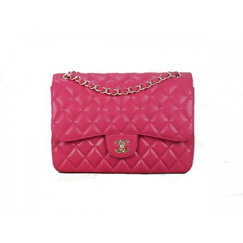Chanel Sac à Rabat Classique 1113 Rose Original Cannage Motif Cuir Doré